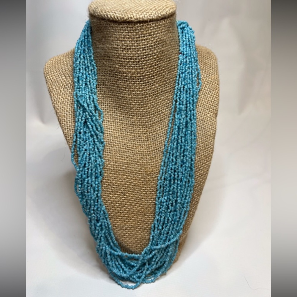 Costume turquoise beaded necklace from Spain